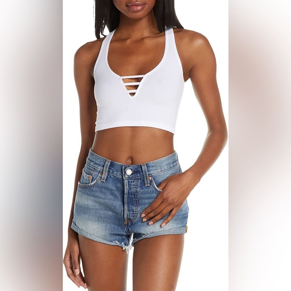 Free People Strapped In Brami In White